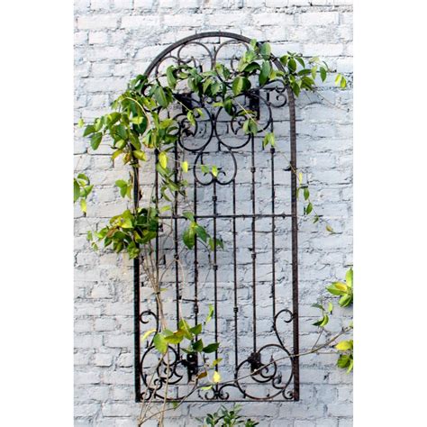 metal iron scroll wall trellis w/mounting brackets from h potter|H Potter Metal Iron Scroll Wall Trellis w/Mounting .